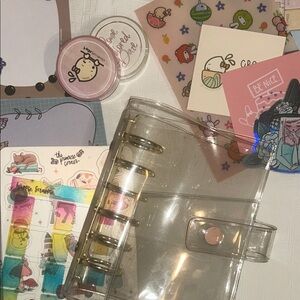 Transparent Planner with Pink Accents gold rings from create with pen bundle